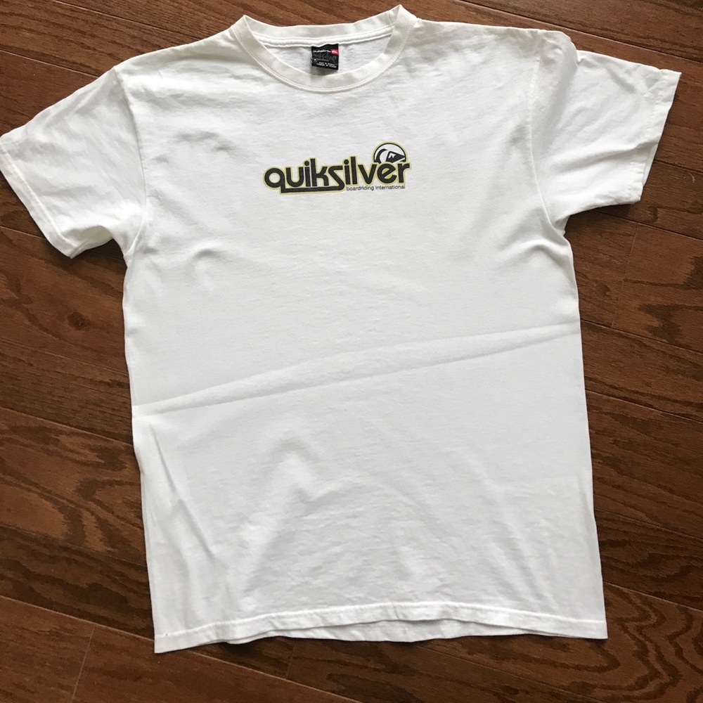 Quicksilver tee - design on front & back and on sleeve Medium Y2K Vintage - Picture 3 of 6